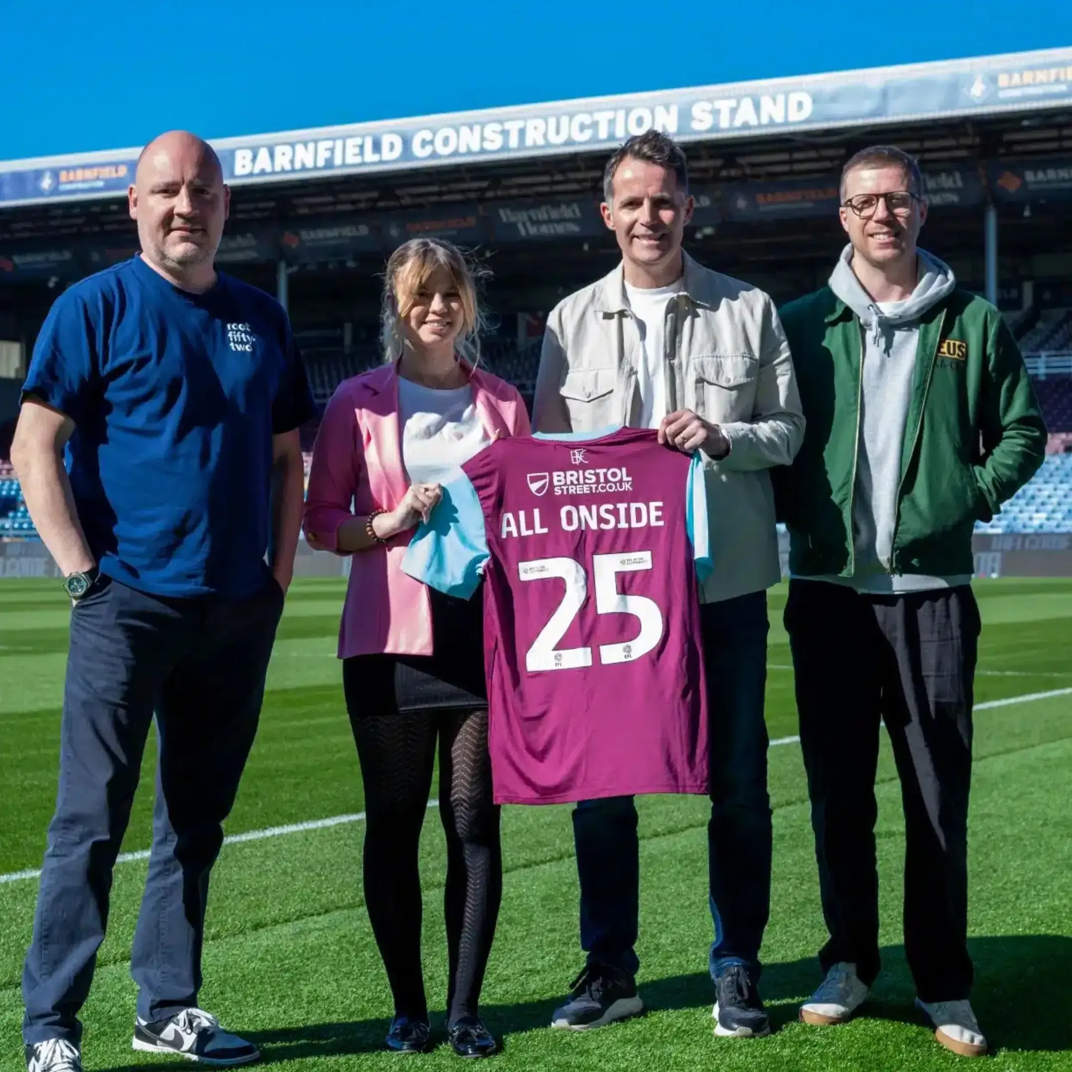 The team at Turf Moor for Burnley FC in the Community