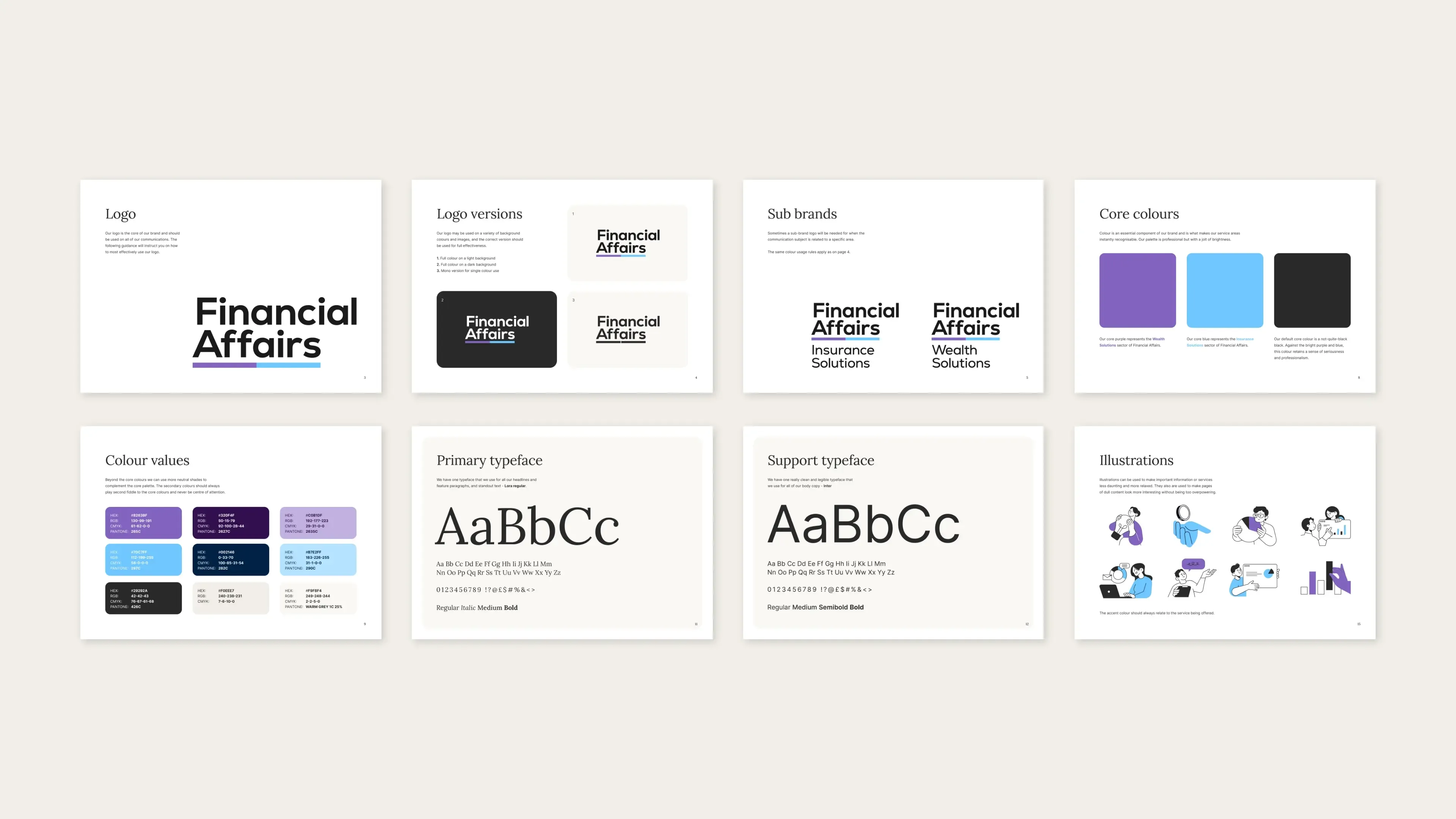 Brand guidelines for Financial Affairs