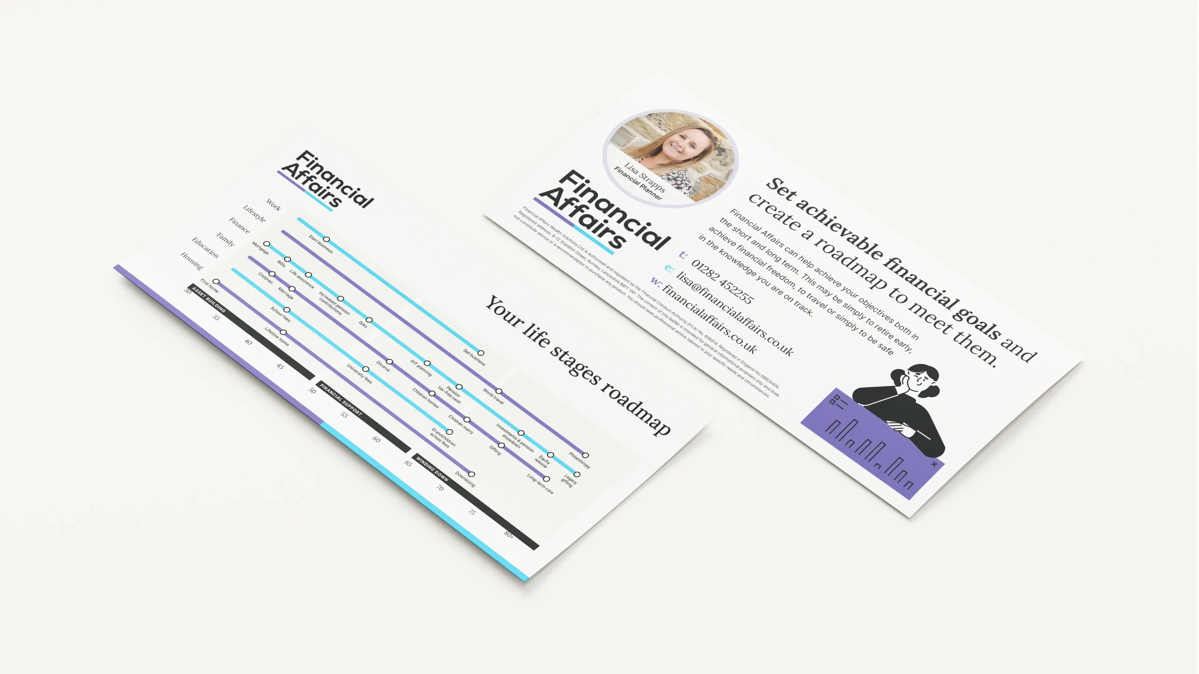 A flyer advertising financial affairs