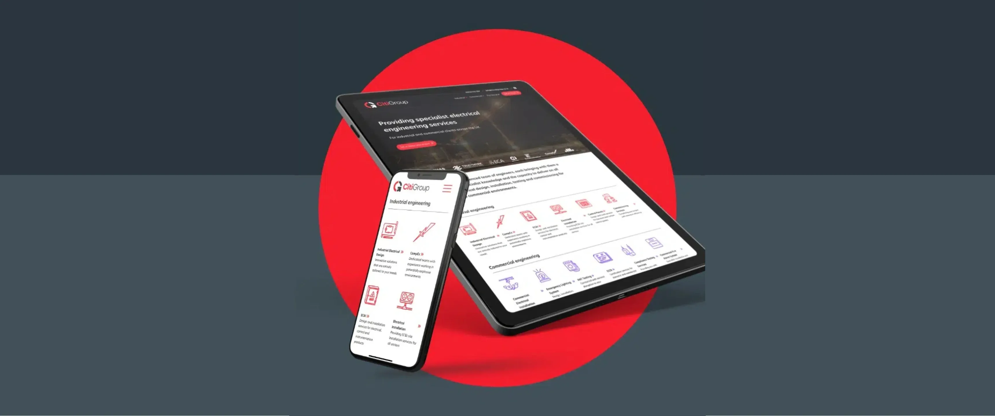 Mockup of Citi Group's website