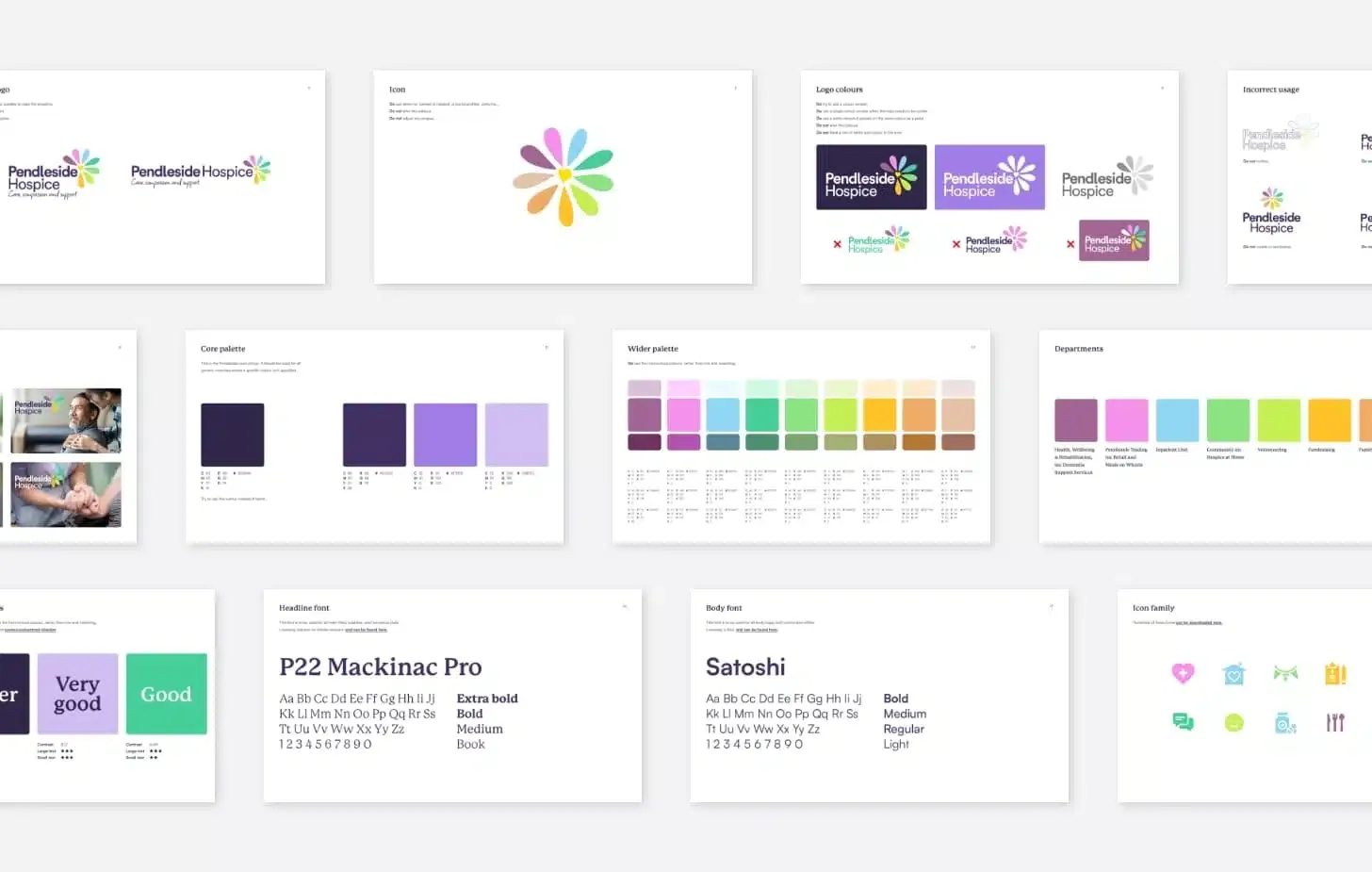 Brand DNA/guidelines for Pendleside Hospice