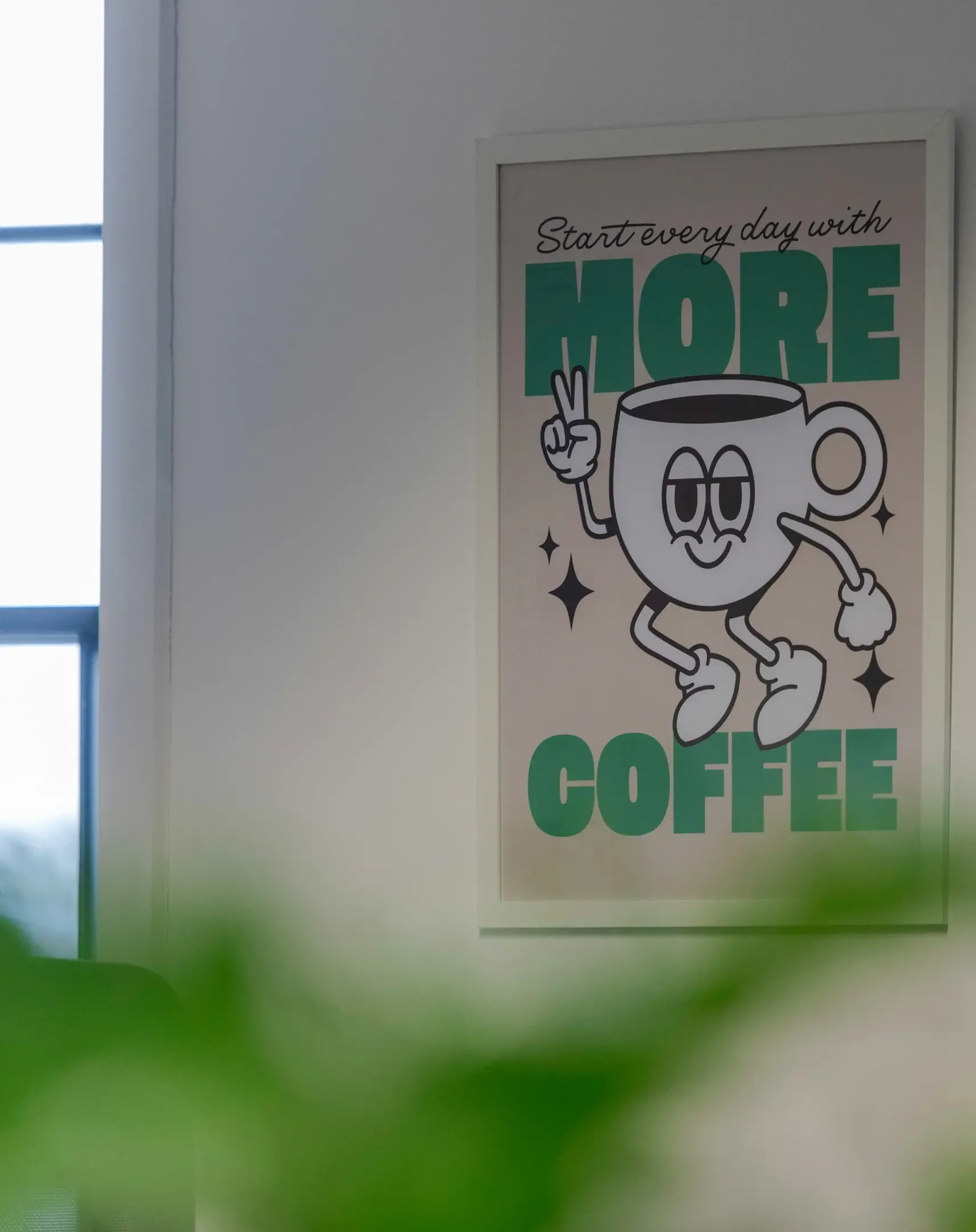 A poster on the studio wall