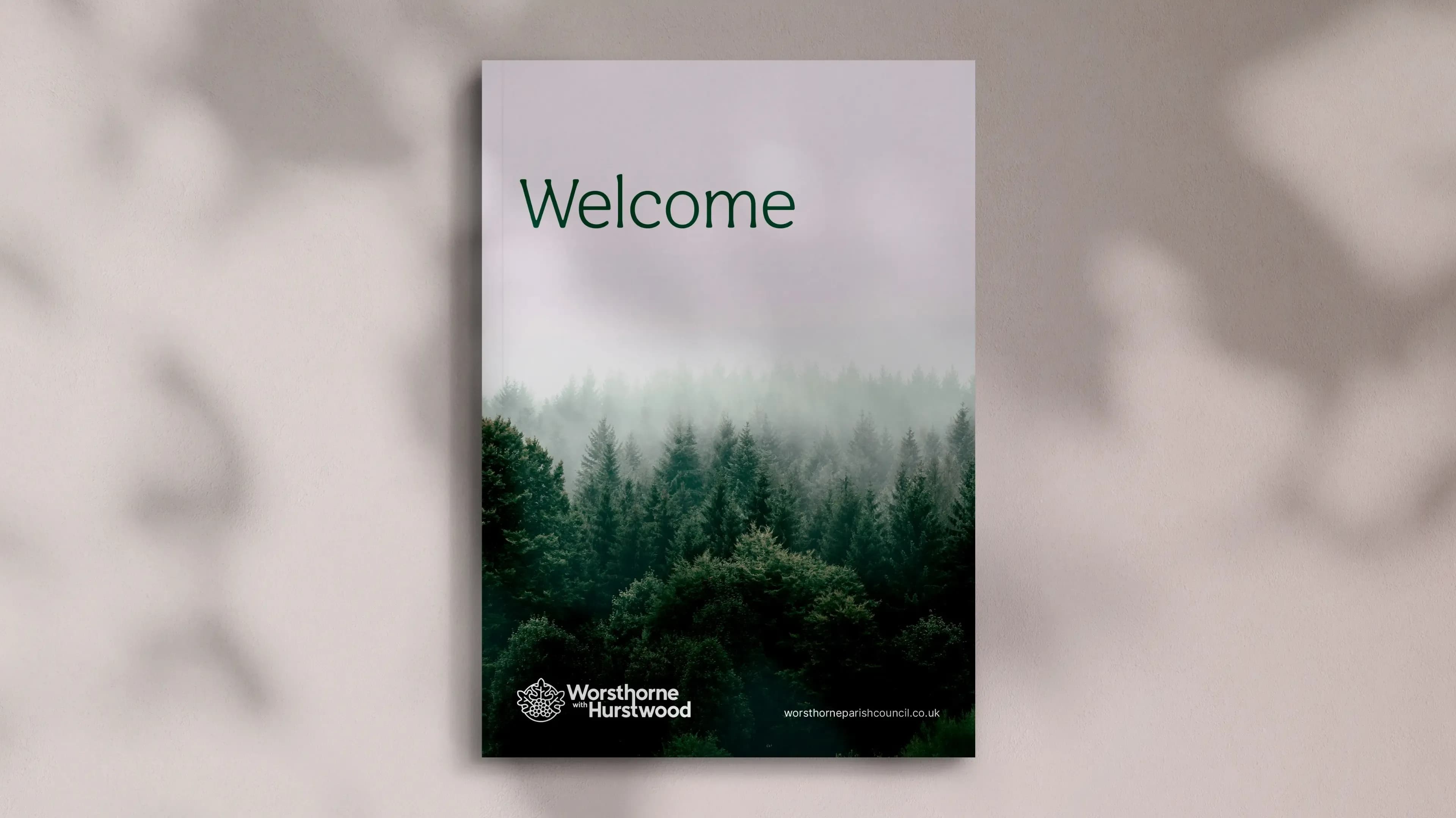 A concept brochure cover for Worsthorne with Hurstwood
