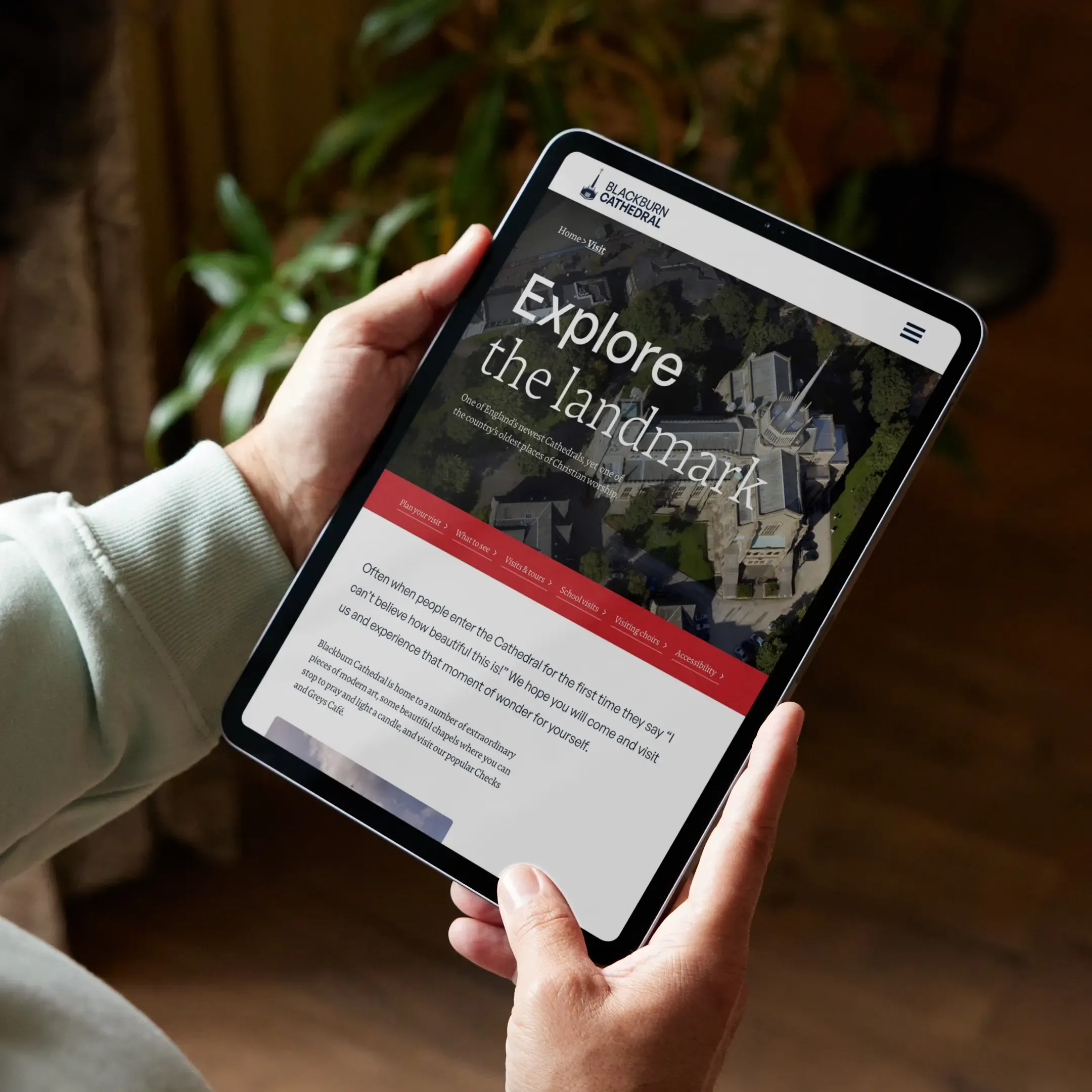 An explore page on Blackburn Cathedrals website