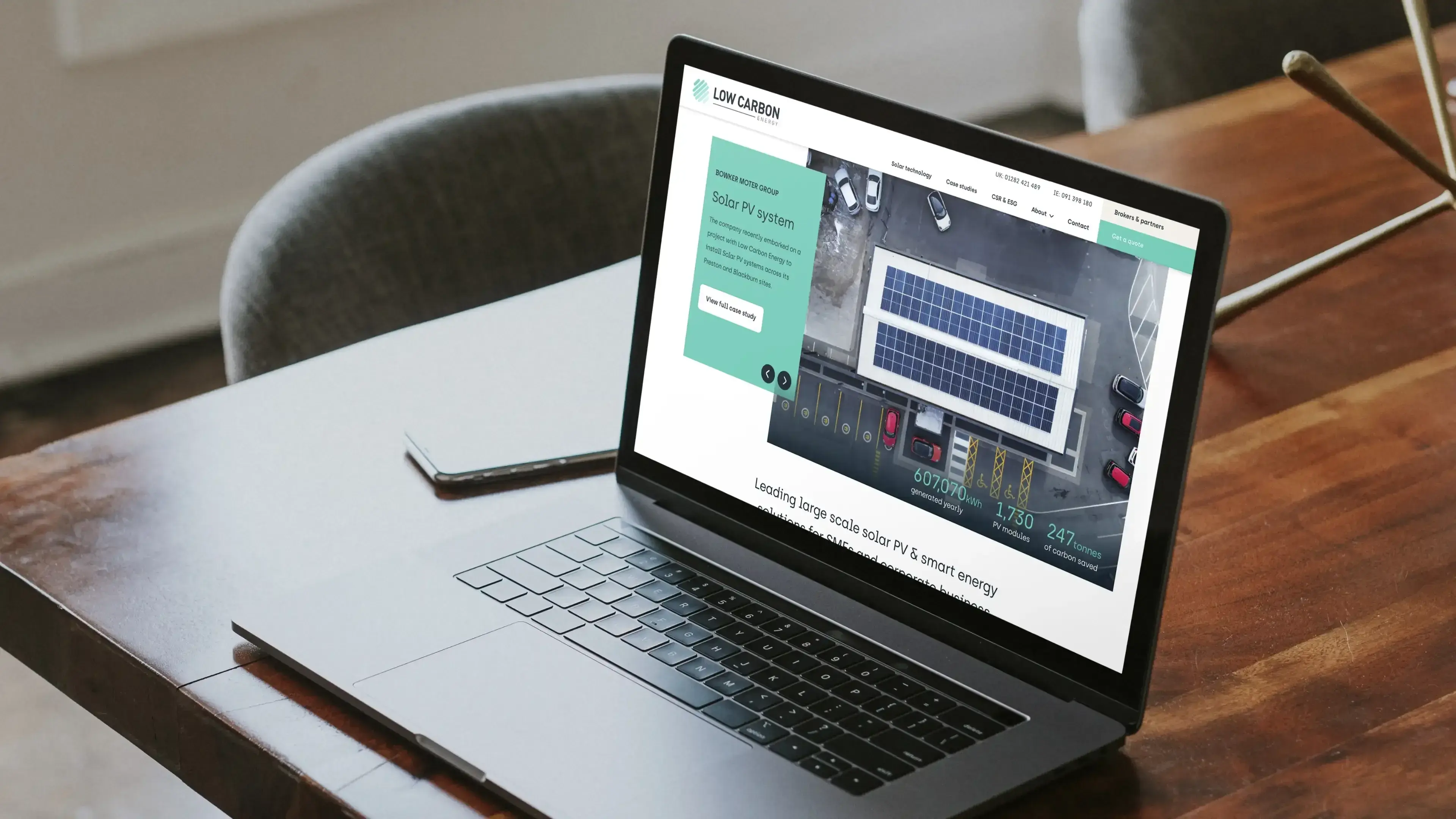 Low Carbon Energy case study section on the website