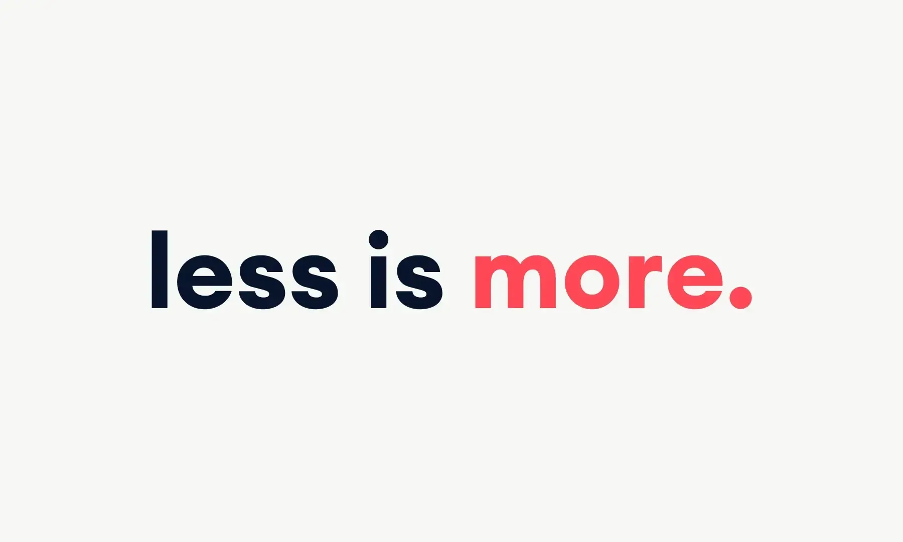 Less is more when it comes to design blog graphic