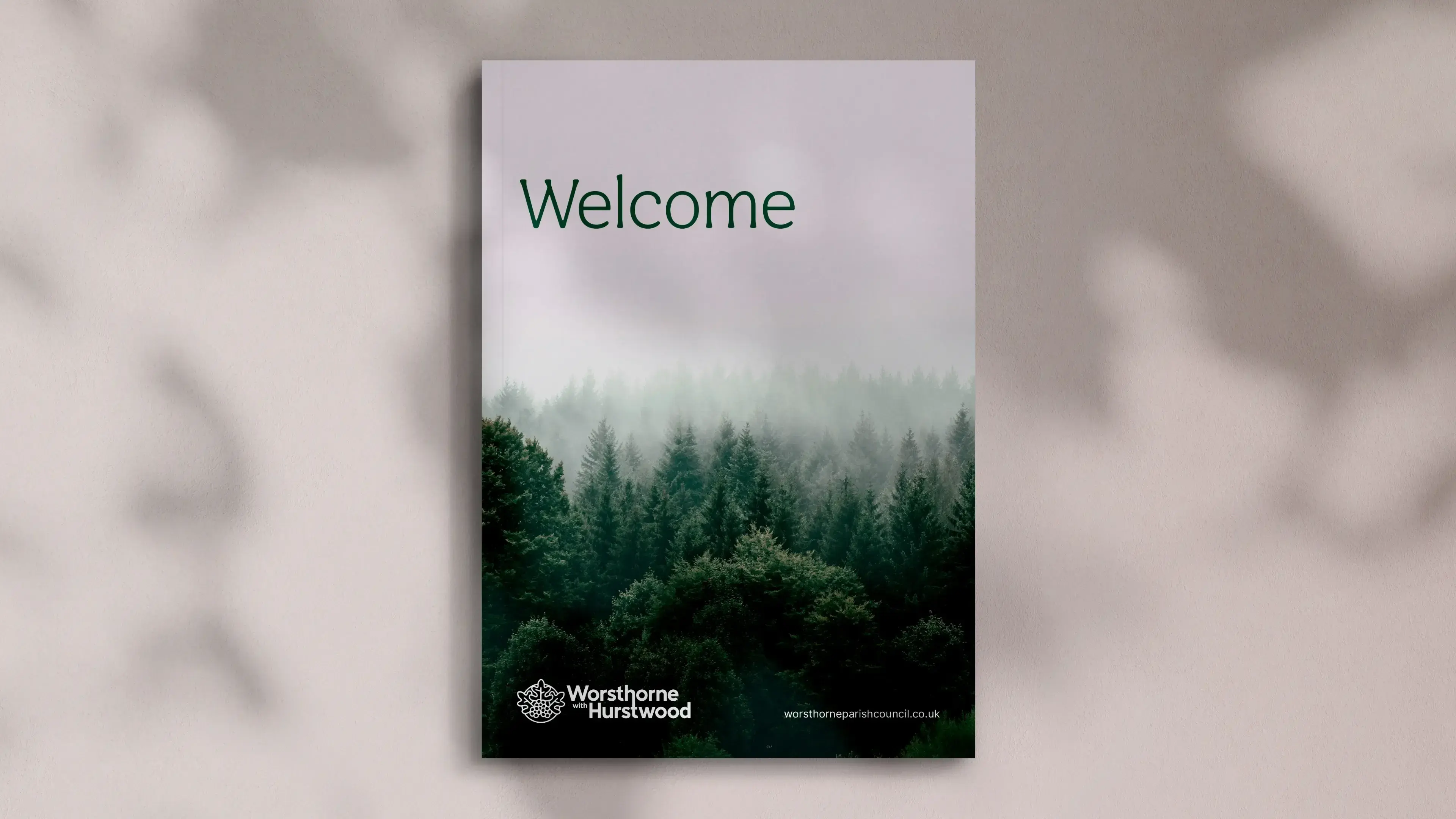 A concept brochure cover for Worsthorne with Hurstwood