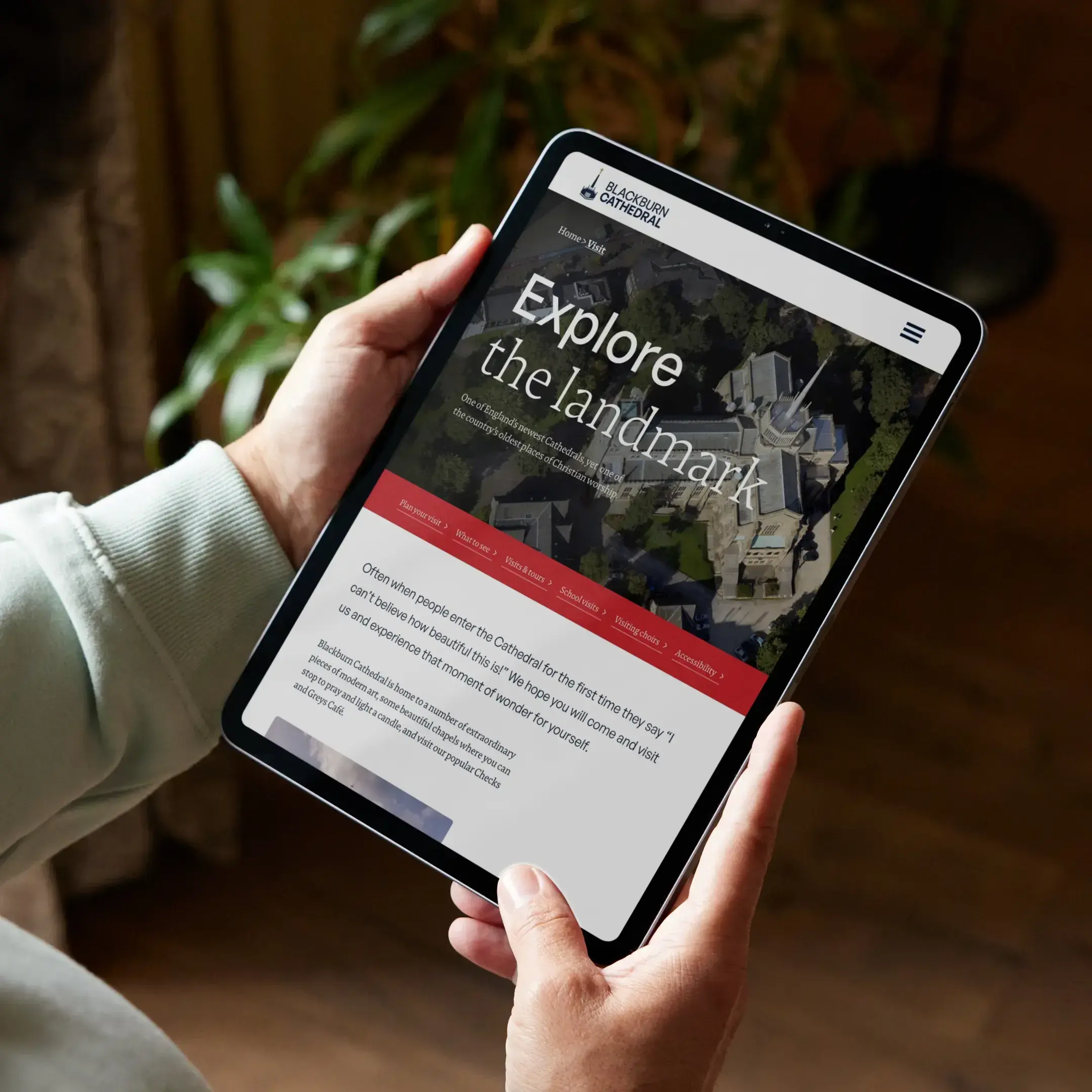An explore page on Blackburn Cathedrals website