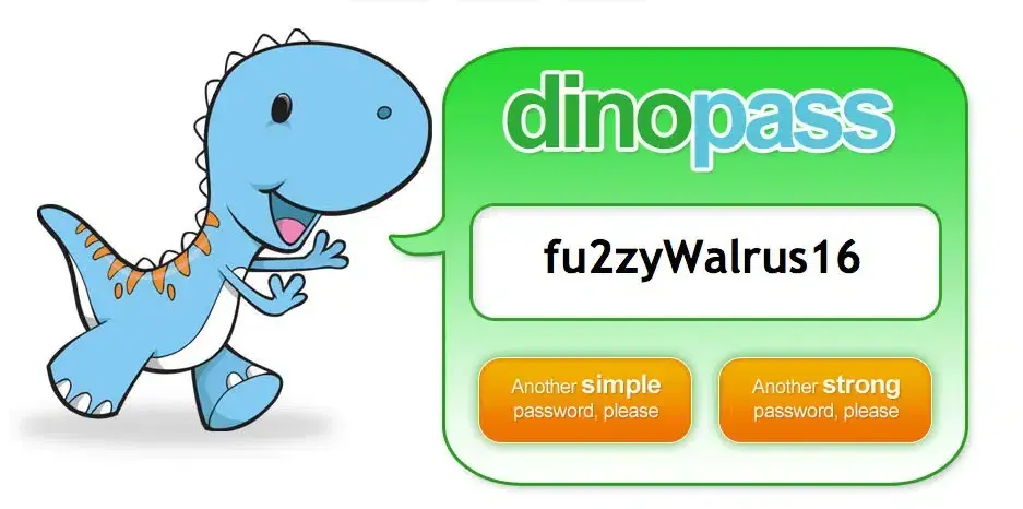 Dinopass - free online password generator