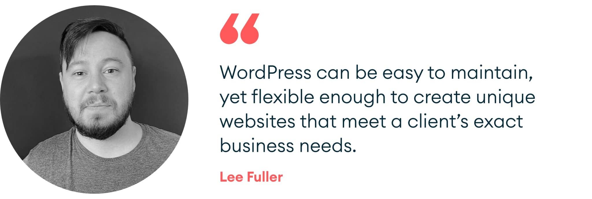 Lee Fuller Quote on Wordpress