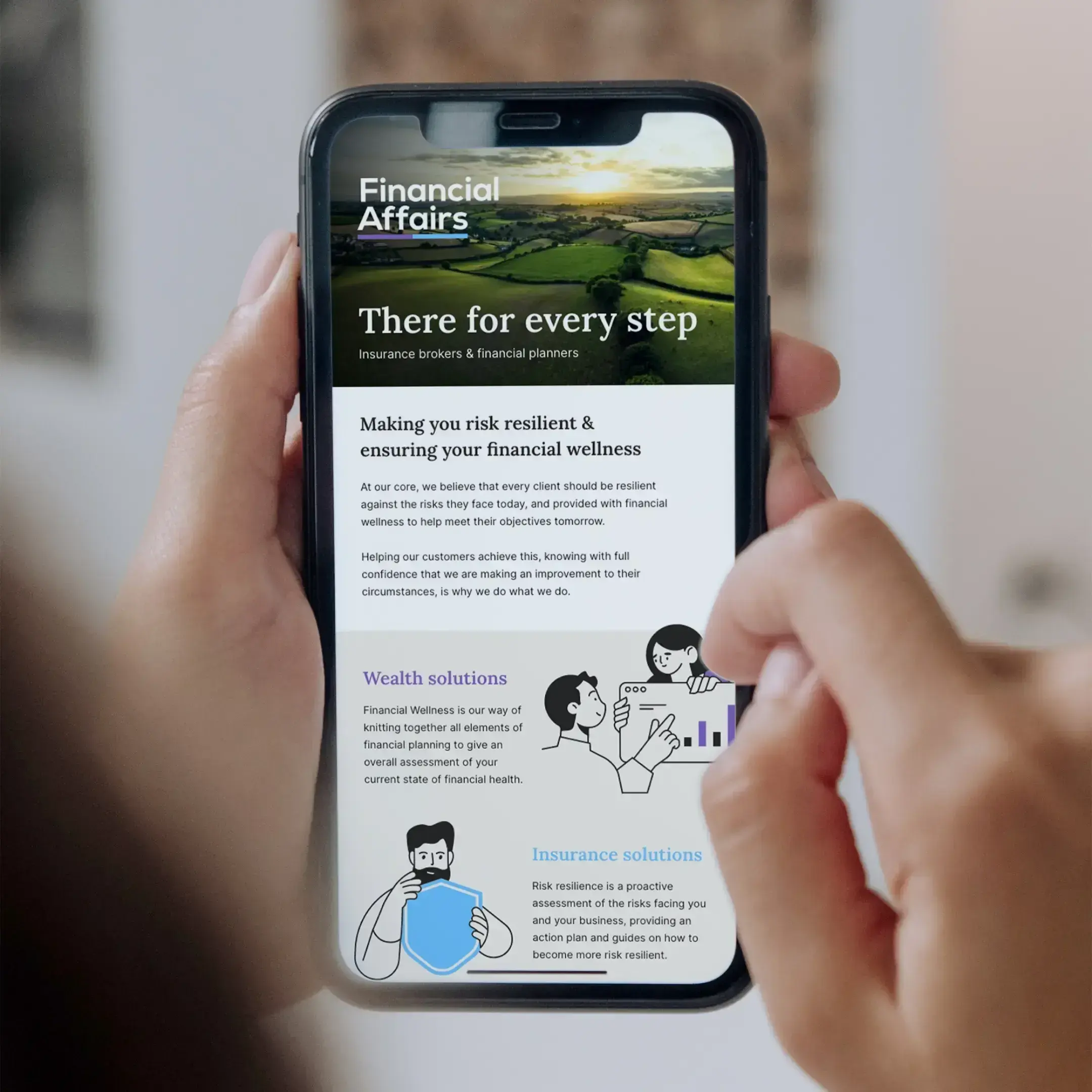 A financial affairs email on a phone