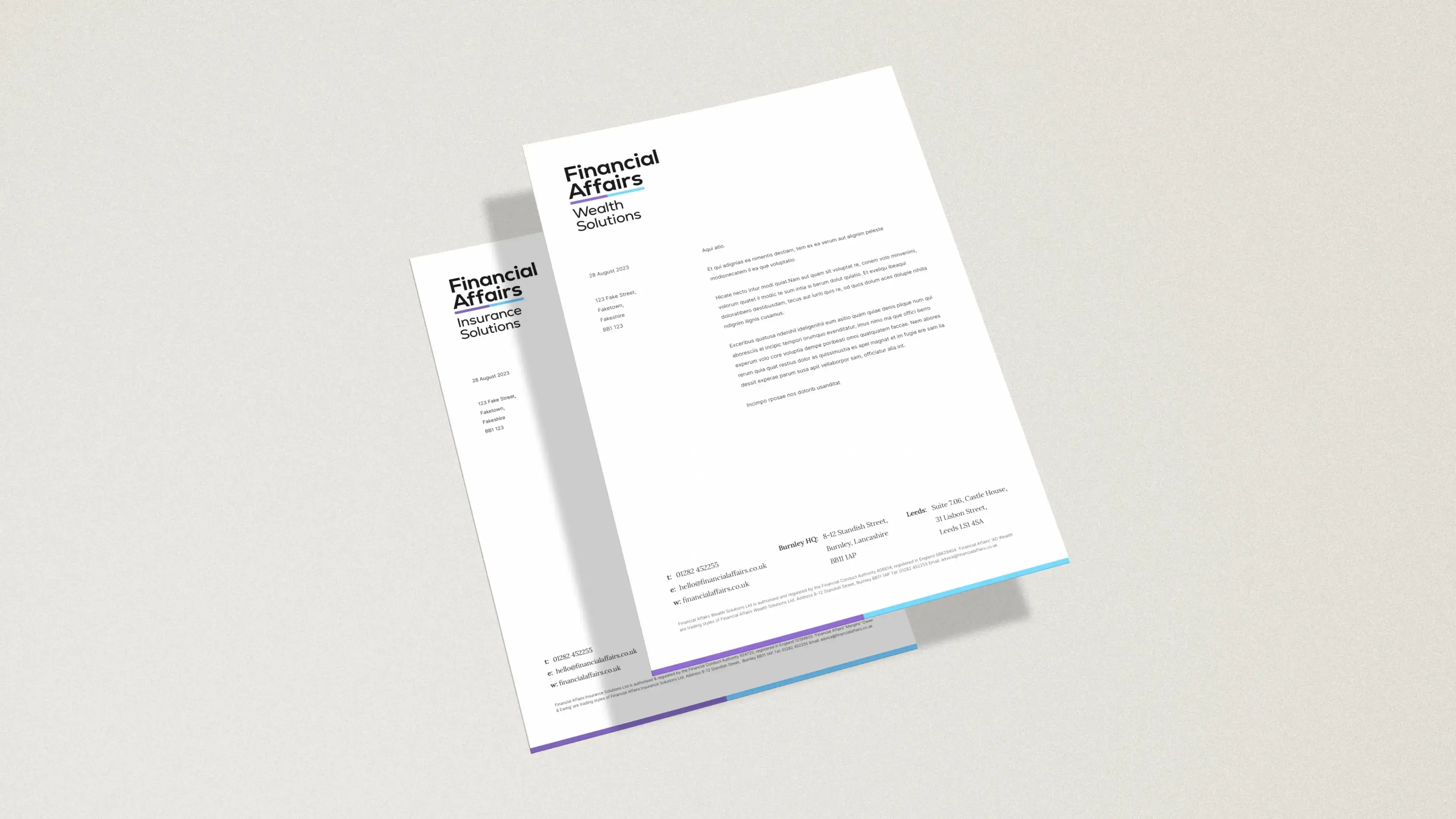 Financial Affairs letterhead