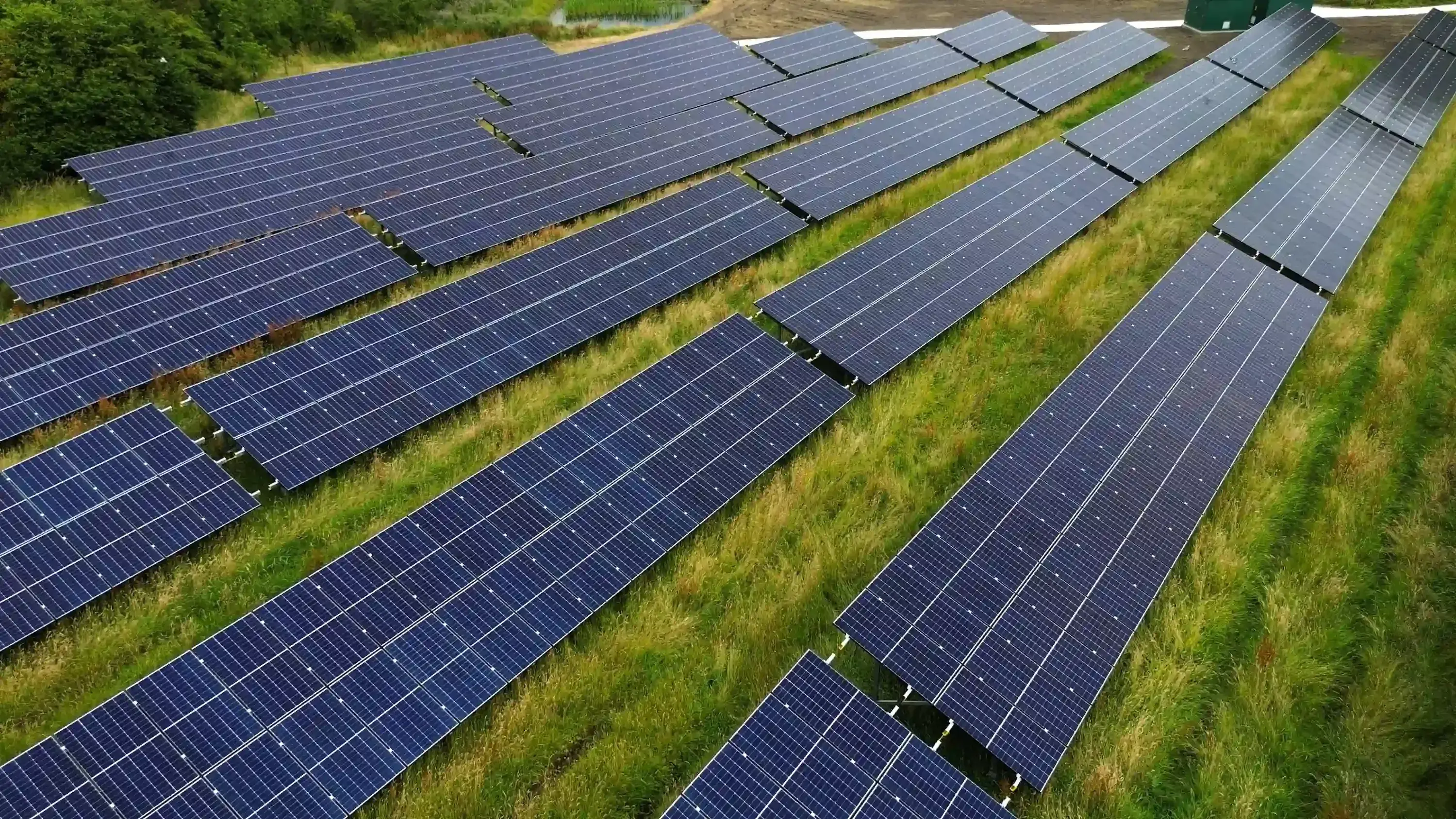 A shot of Crowood's solar farm