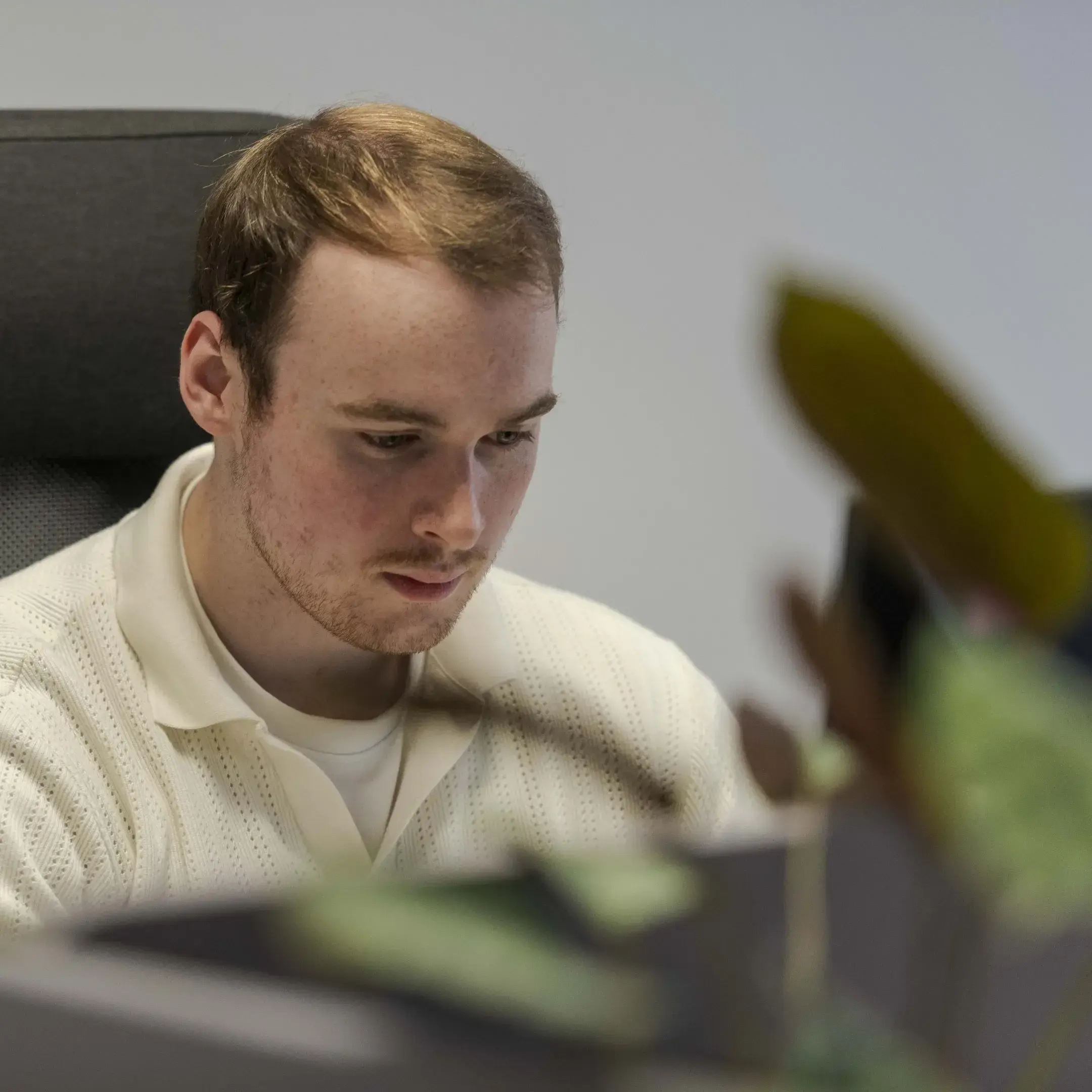 Joe maintaining a website