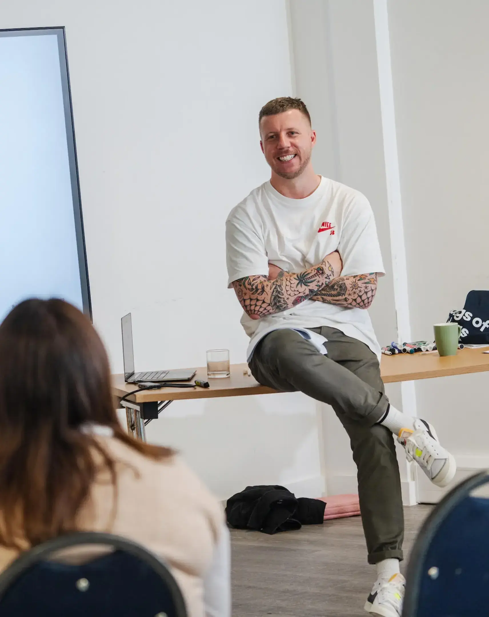 Michael presenting at Burnley Business Week