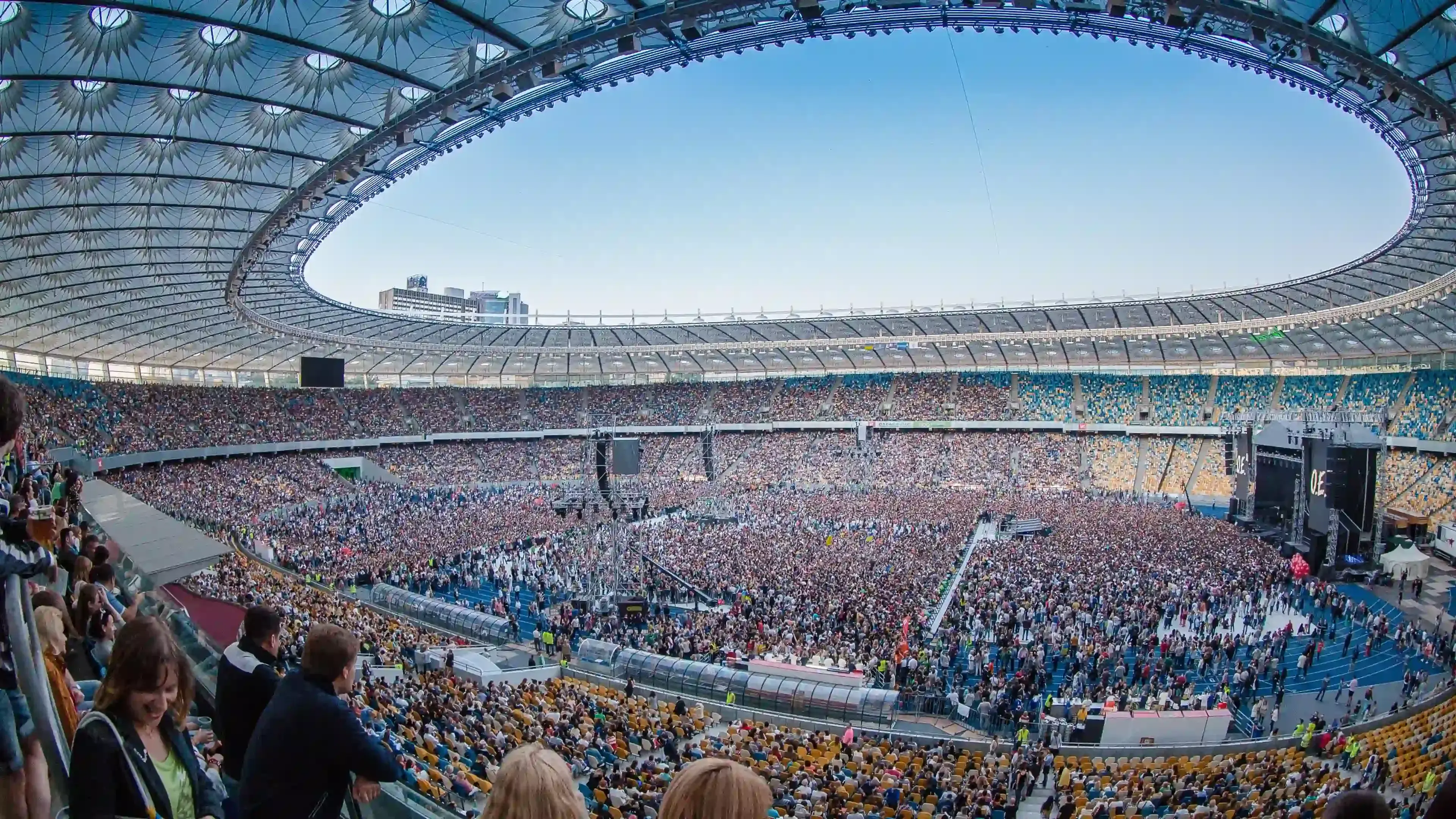 View of a stadium using Terraplas