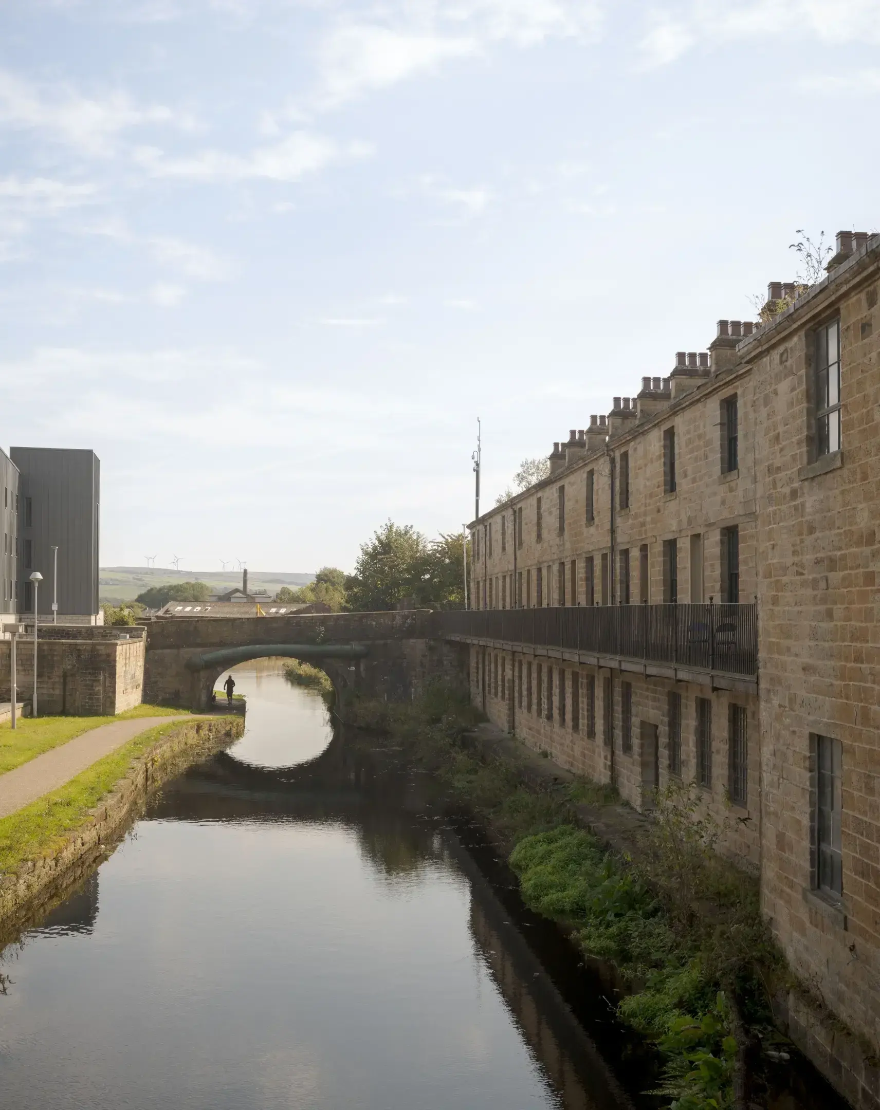 A view of the studio from the canal