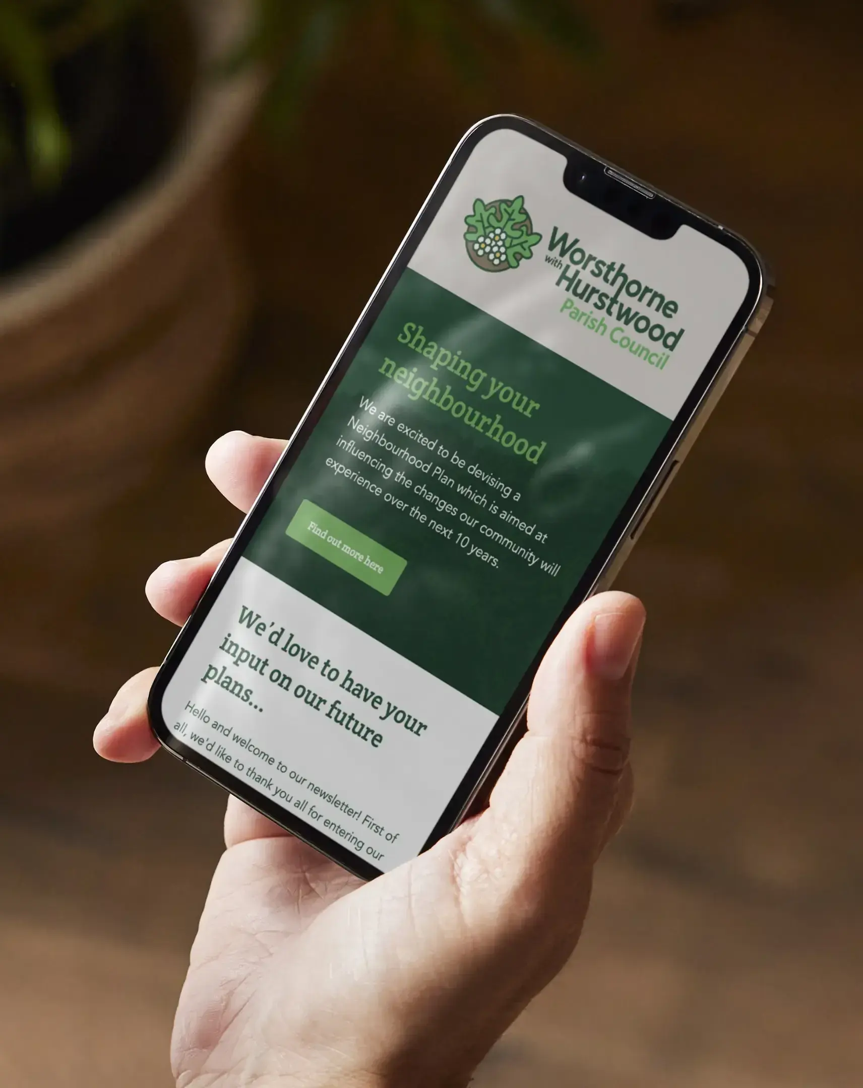 Worsthorne with Hurstwood landing page