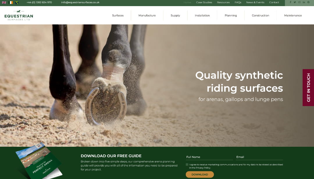 Equestrian Surfaces Website